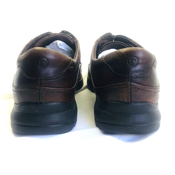 Rockport Shoes Leather Lace Oxford Apron Brown Casual 10.5 Men Webern Preppy - Picture 11 of 12